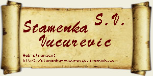 Stamenka Vučurević vizit kartica